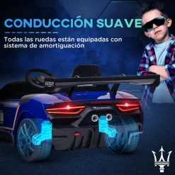 Sale Homcom - Maserati GT2 eléctrico Azul con mando Vehículos De Batería O A Pedales