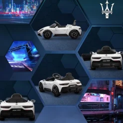 Online Homcom - Maserati MC20 eléctrico Blanco con mando Vehículos De Batería O A Pedales