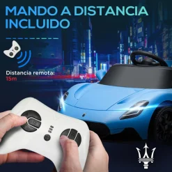 Best Homcom - Maserati MC20 eléctrico Azul con mando Vehículos De Batería O A Pedales