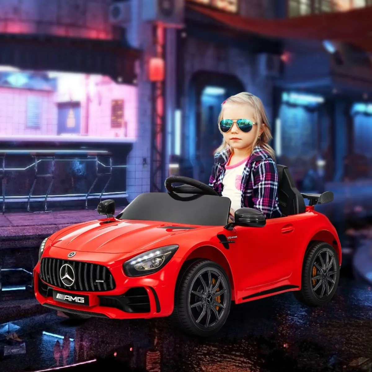 Homcom - Mercedes AMG GTR Batería con mando a distancia Rojo*AIYAPLAY Sale