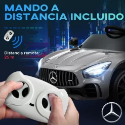 Homcom - Mercedes Benz AMG GTR eléctrico Plata con mando*AIYAPLAY Online