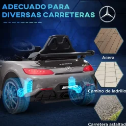Homcom - Mercedes Benz AMG GTR eléctrico Plata con mando*AIYAPLAY Online
