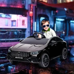 Discount Homcom - Mercedes Benz AMG CLA 45 eléctrico Negro con mando Vehículos De Batería O A Pedales