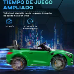 New Homcom - Mercedes Benz AMG GTR eléctrico Verde con mando Vehículos De Batería O A Pedales
