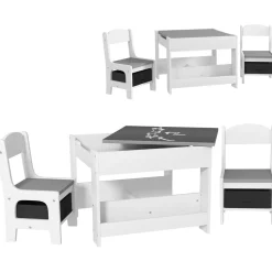 - Mesa + 2 sillas infantiles Blanco*Homcom Clearance