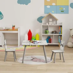 Hot Homcom - Mesa con 2 sillas Panda Estilo De Vida