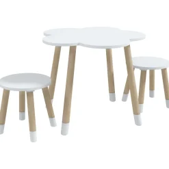 Outlet - Mesa Flor y bancos Blanco Estilo De Vida