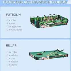 Outlet - Mesa multijuegos 6 en 1 plegable Deportes|Futbolines