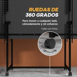 Discount Homcom - Mesa Ping Pong plegable con 4 ruedas Deportes
