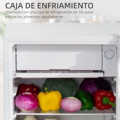 - Mini Nevera Blanca con Congelador 91L*Homcom