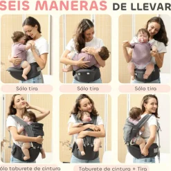 Online Homcom - Mochila portabebés ajustable Portabebés Y Bici·Portabebés Y Mochilas