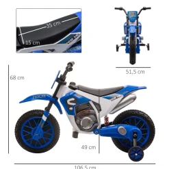 Hot - Moto eléctrica azul-blanco Vehículos De Batería O A Pedales