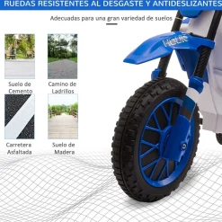 Hot - Moto eléctrica azul-blanco Vehículos De Batería O A Pedales