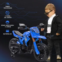 Homcom - Moto eléctrica batería 6 V Azul*AIYAPLAY Best