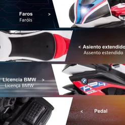 - Moto eléctrica BMW HP4 roja*Homcom Sale