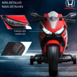 Discount - Moto eléctrica Honda roja Vehículos De Batería O A Pedales