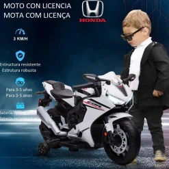 - Moto eléctrica Honda blanca*Homcom Discount