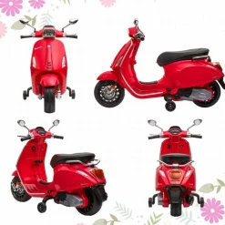 Homcom - Moto eléctrica infantil Vespa Rojo*AIYAPLAY New