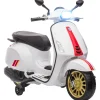 Outlet Homcom - Moto eléctrica infantil Vespa Blanco Vehículos De Batería O A Pedales