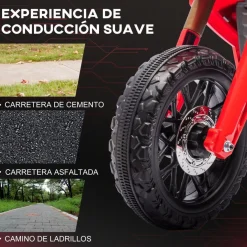 Online Homcom - Moto eléctrica para niños Rojo Vehículos De Batería O A Pedales