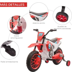 - Moto eléctrica rojo-blanco*Homcom Discount