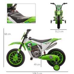 - Moto eléctrica 12V verde*Homcom Best