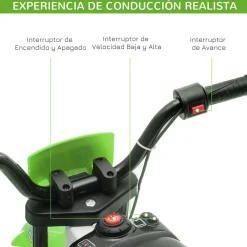 - Moto eléctrica 12V verde*Homcom Best