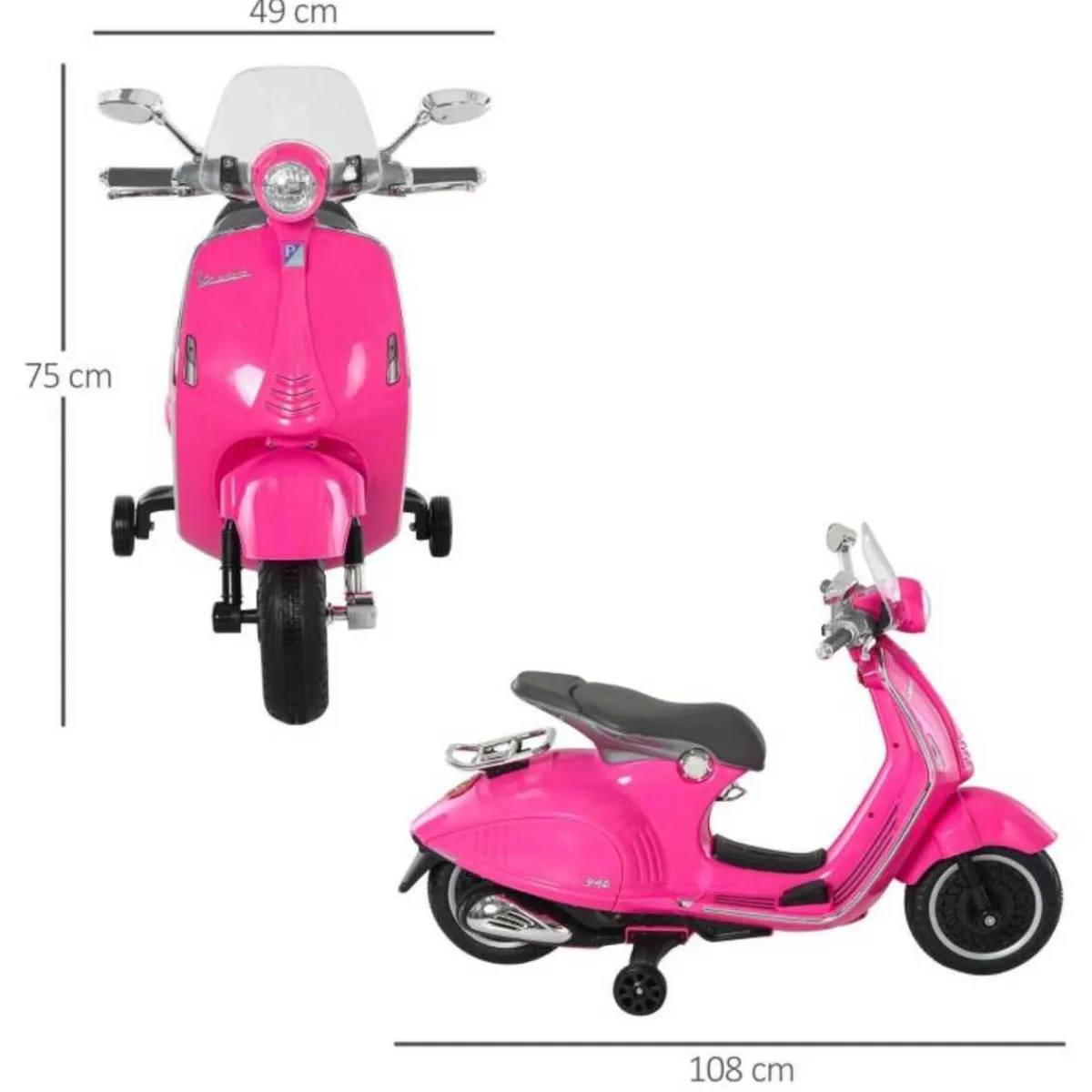 - Moto Eléctrica Vespa Infantil Rosa*Homcom Discount