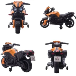 Best - Moto infantil eléctrica negra y naranja Vehículos De Batería O A Pedales