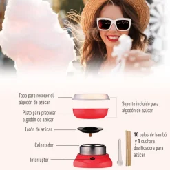 - Máquina Roja de Algodón de Azúcar*Homcom Best