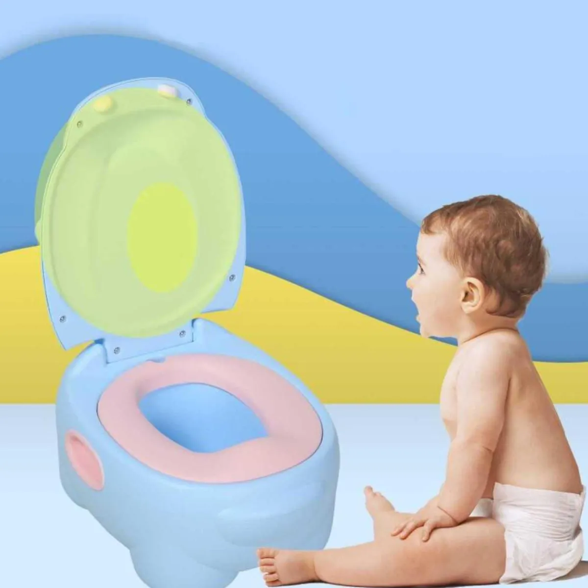 - Orinal Infantil Hipopótamo Azul*Homcom Sale