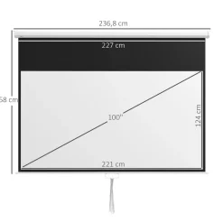 Online - Pantalla de proyección 100'' Blanco Electrónicos