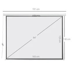 - Pantalla de proyección motorizada 84'' con mando*Homcom Discount
