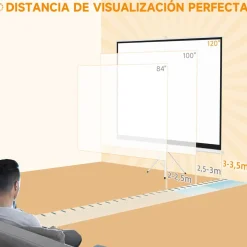 - Pantalla de proyección 120'' Blanco Electrónicos