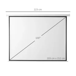 New - Pantalla de proyección motorizada 100''con mando Electrónicos