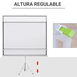 - Pantalla de proyección 100'' con soporte Blanco*Homcom Clearance