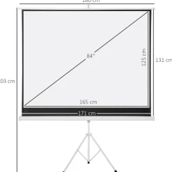 Online - Pantalla de proyección 84'' con soporte Blanco Electrónicos