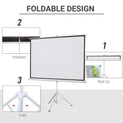Online - Pantalla de proyección 84'' con soporte Blanco Electrónicos