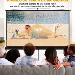 Best - Pantalla de proyección 100'' Negro Electrónicos