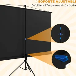 Best - Pantalla de proyección 100'' Negro Electrónicos