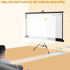 Best - Pantalla de proyección 100'' Negro Electrónicos