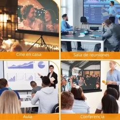 Best - Pantalla de proyección 100'' Negro Electrónicos