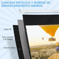 Sale - Pantalla de proyección eléctrica 84'' Blanco con mando Electrónicos