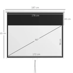 Discount - Pantalla de proyección 80'' Blanco Electrónicos