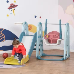 Clearance - Parque infantil de actividades 3 en 1 Columpios