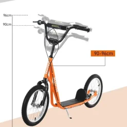 Hot - Patinete Ajustable Para Niños Naranja Patines Y Monopatines