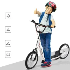 - Patinete Ajustable Para Niños Blanco*Homcom New