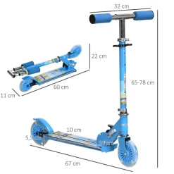 - Patinete azul con luces y música*Homcom Sale
