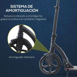 Online - Patinete plegable aluminio negro Patines Y Monopatines