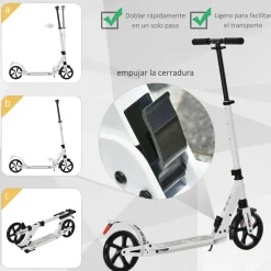 - Patinete plegable blanco*Homcom